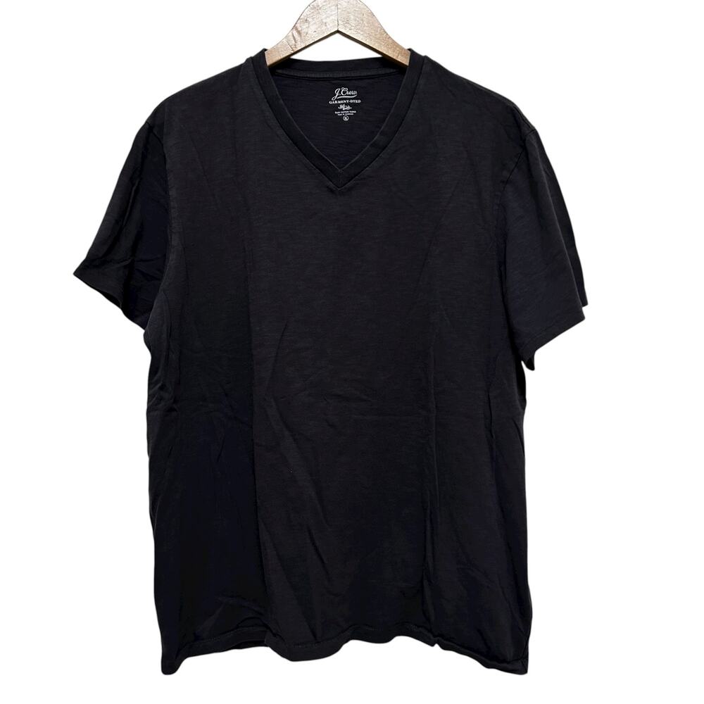 J. Crew Gray Garment Dyed V Neck Short Sleeve T Shirt Sz XL